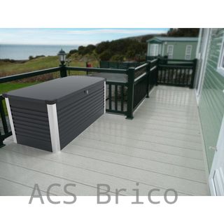 Baúl Arcón Metálico Antracita - 135x67x69 cm - Trimetals