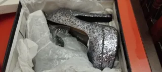 Zapatos de tacón BENINI plateados