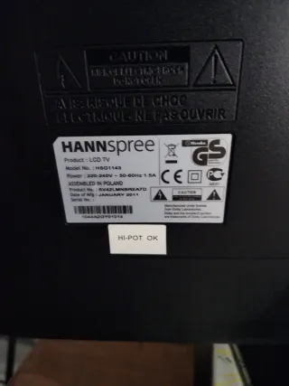 Televisión Hannspree Negra