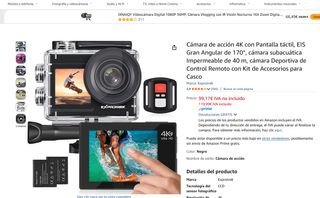 Cámara de Acción EXPROTREK 4K Táctil