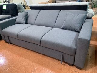 Sofá Cama Gris Tela