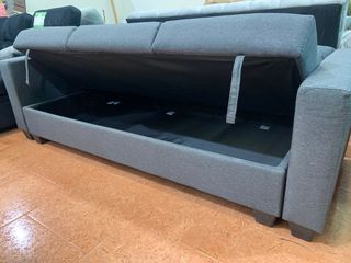 Sofá Cama Gris Tela