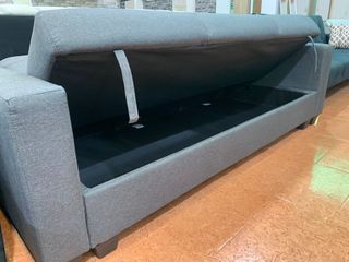 Sofá Cama Gris Tela