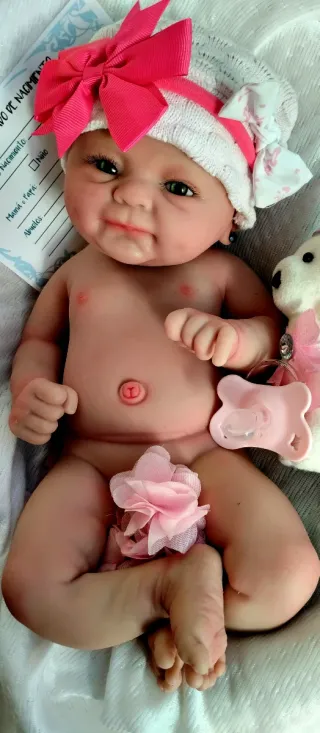 Bebé Reborn Silicona Completa 38cm