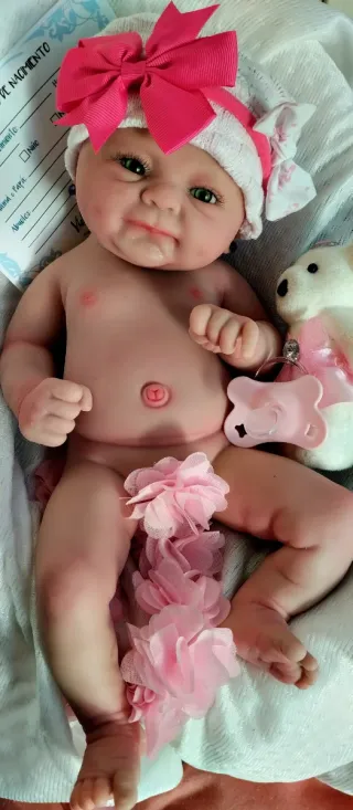 Bebé Reborn Silicona Completa 38cm