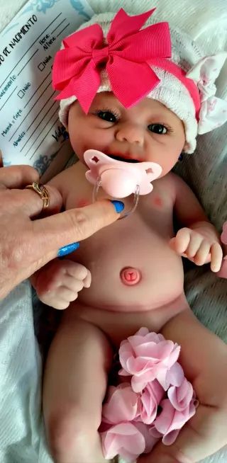 Bebé Reborn Silicona Completa 38cm