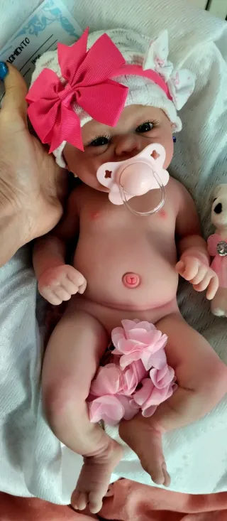 Bebé Reborn Silicona Completa 38cm