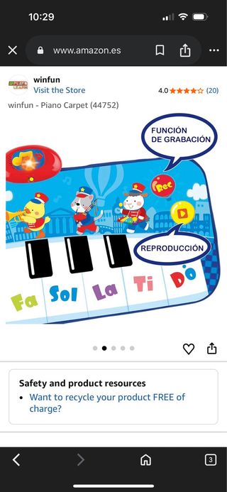 Alfombra Piano Winfun