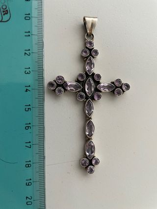 Croce ametista argento 925