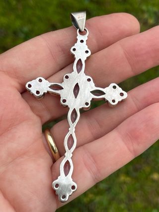 Croce ametista argento 925