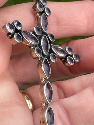 Croce ametista argento 925