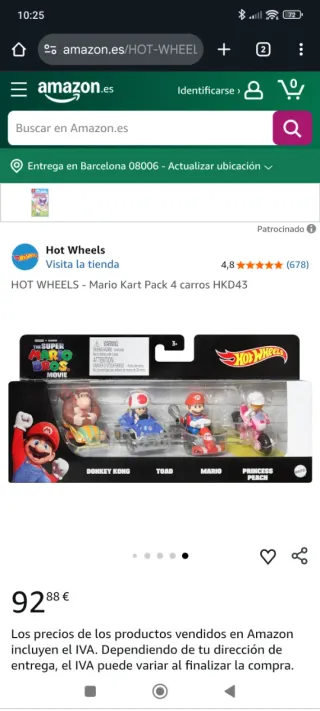 Hot Wheels Super Mario Bros. Movie Set