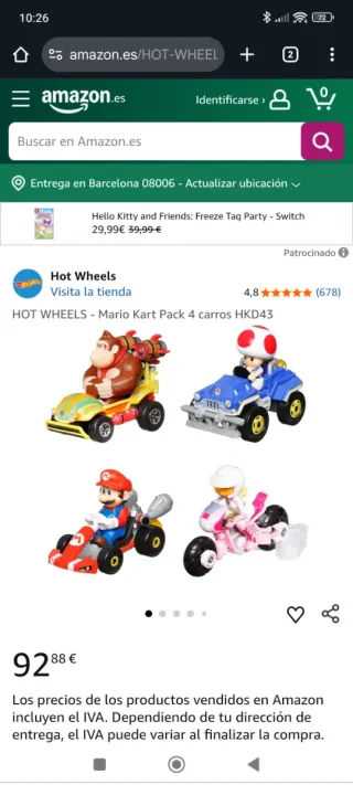 Hot Wheels Super Mario Bros. Movie Set