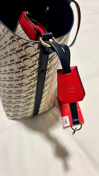 Bolso Tote CH Beige y Rojo