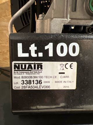 (Con Fallo)Compresor Nuair 100L B2800B/3M/100 TECH