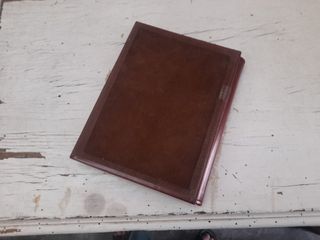 Album Portafoto Piel Marrón con Marco Plateado