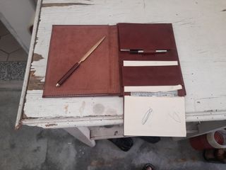 Album Portafoto Piel Marrón con Marco Plateado