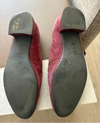 Mocasines Chicas ante burdeos cadena dorada T39