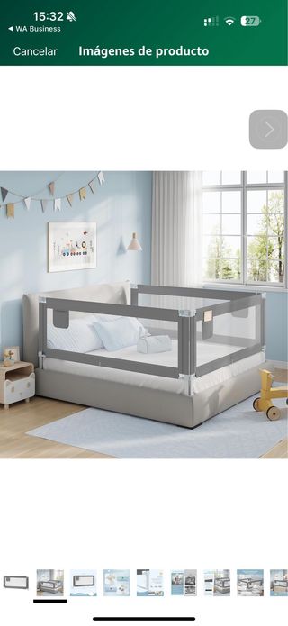 Barrera seguridad infantil para cama
