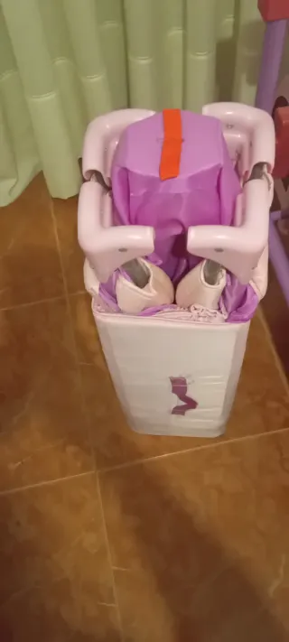 Cuna de viaje parque plegable rosa