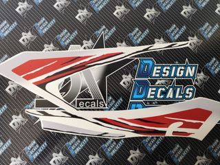 Decals Kit for Yamaha XT 600e -- 1998, black & red