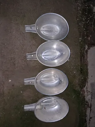 4 Farolas Antiguas Aluminio