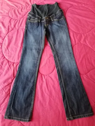 Pantalones premamá negros y azulmarino