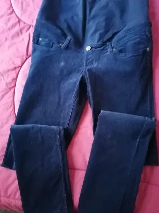 Pantalones premamá negros y azulmarino