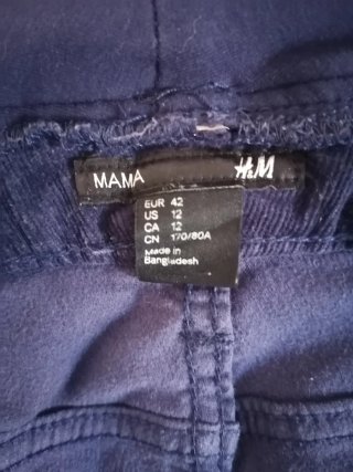 Pantalones premamá negros y azulmarino