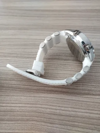 Reloj Eve Cros Plata y Blanco