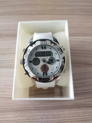 Reloj Eve Cros Plata y Blanco