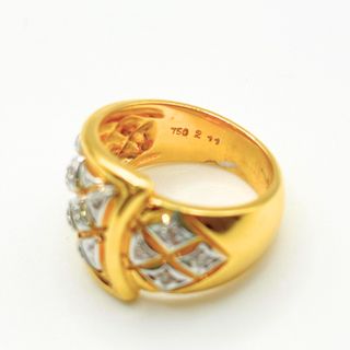 Anillo Oro 18K, Diamantes, 10.22gr, T-11