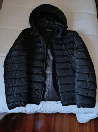 Chamarra de Invierno, KYMAXX, Negra, Talla : XXL.