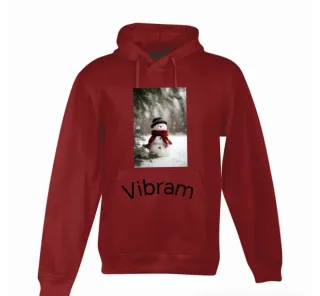 Sudadera Vibram Roja con Muñeco de Nieve