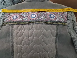 Chaqueta Desigual gris con detalles étnicos Talla