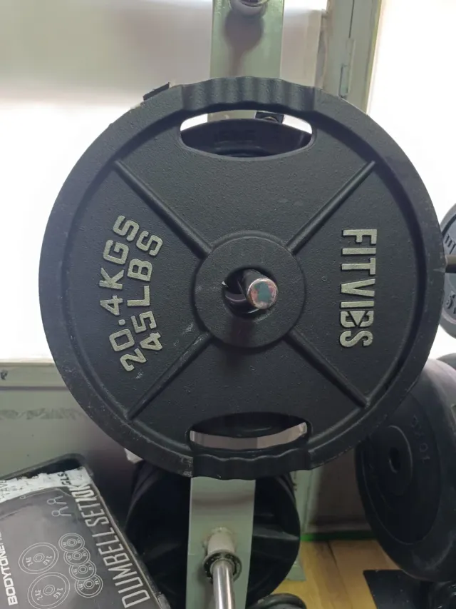 Pareja de discos 45 lbs 20,4kg FITVIBES olímpicos