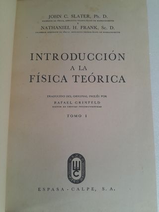 Introducción a la Física Teórica. Tomos I y II