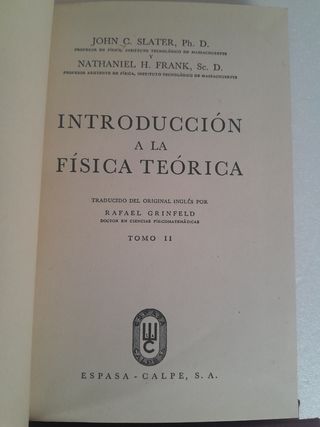 Introducción a la Física Teórica. Tomos I y II