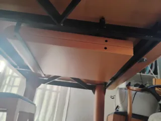 Mesa de salón madera y cristal, extensible.