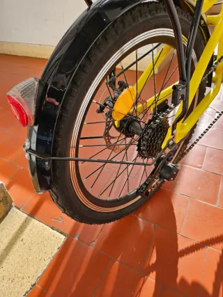 Bicicleta Plegable Amarilla LEOTRON