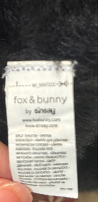 Jersey niña Sinsay peluche negro 10-11 años