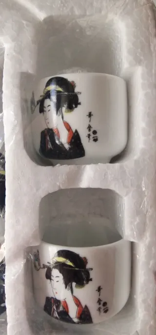 Servizio da tè/sake in porcellana