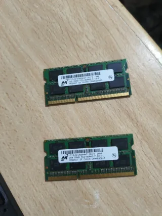 Memoria RAM Micron 2GB PC3-8500S SO-DIMM lote 2