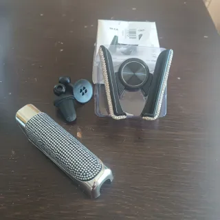 Copri freno a mano e porta cellulare bling