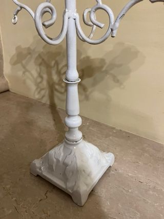 Candelabro bianco verniciato 3 bracci