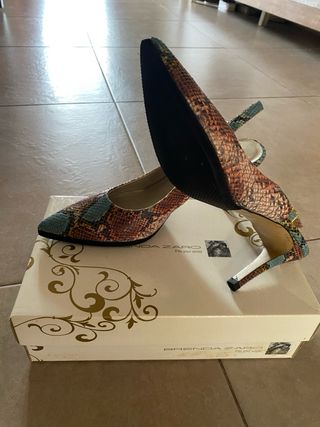 Tacones Brenda Zaro Piel Pitón Multicolor
