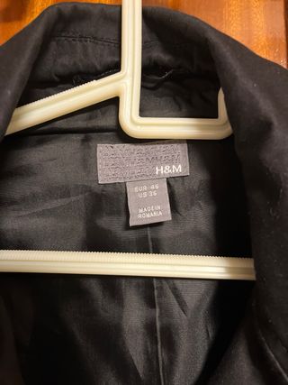 Gabardina negra talla S
