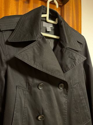 Gabardina negra talla S