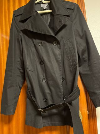 Gabardina negra talla S