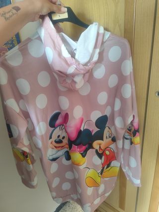 Sudadera/Vestido Minnie y Mickey Talla Única